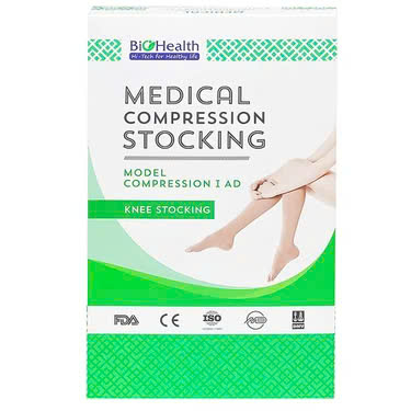 Vớ gối y khoa BioHealth Compression I AD  tăng lưu thông máu, giảm tình trạng phù nề (Màu da - Size M)